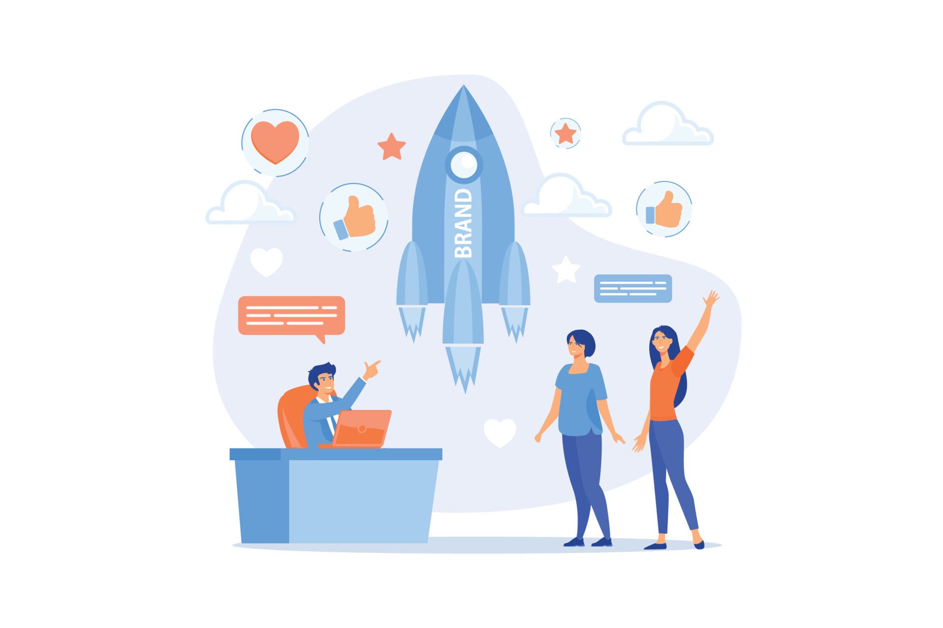cartoon-businessman-group-characters-working-launching-rocket-successful-branding-or-rebranding-starting-new-product-or-service-isolated-on-white-flat-modern-illustration-vector